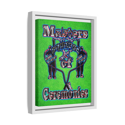em cee squared - framed canvas art (green turf)