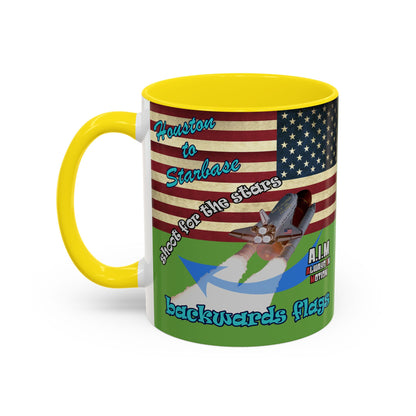 shoot for the stars - Accent Mug (green)