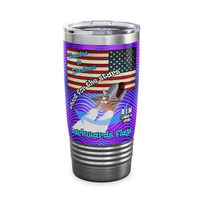 shoot for the stars - Ringneck Tumbler, 20oz (purple wave)