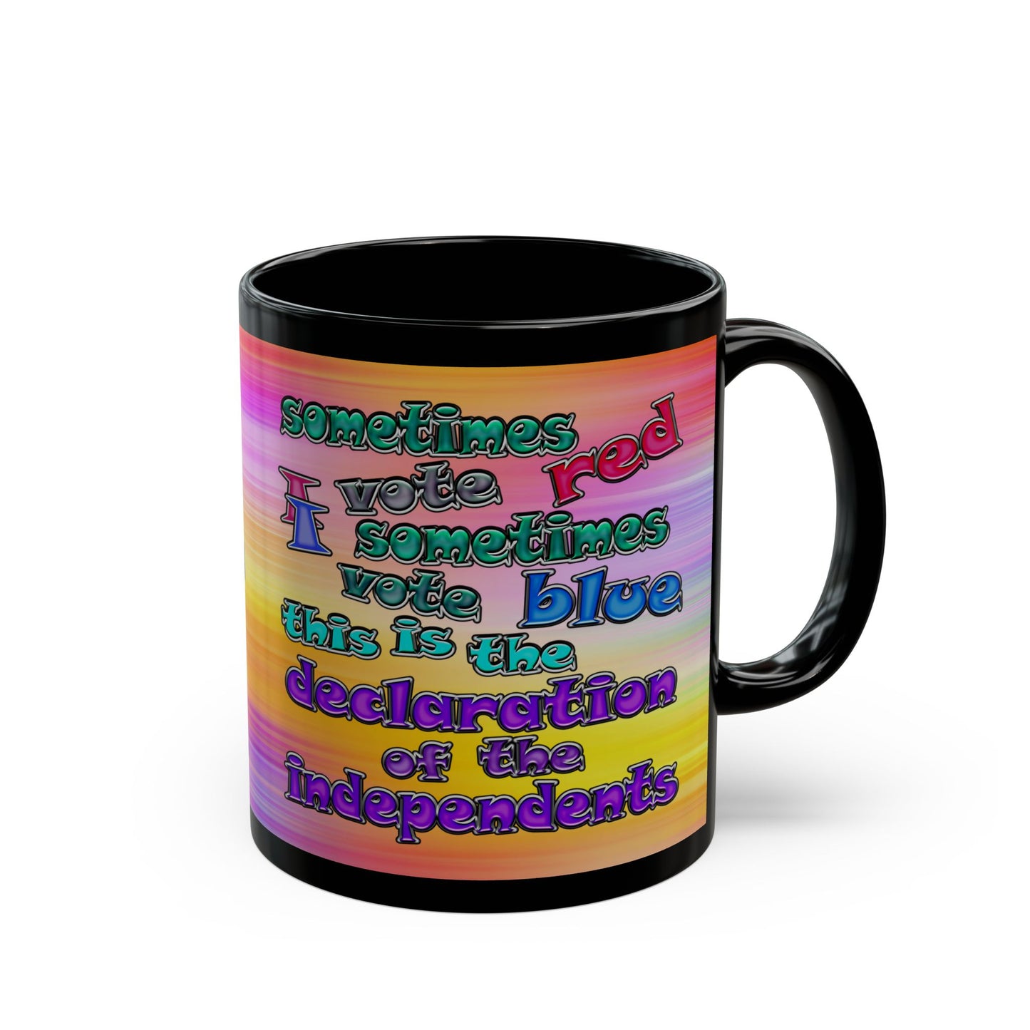 declaration of the independents - Black Mug (color blur)