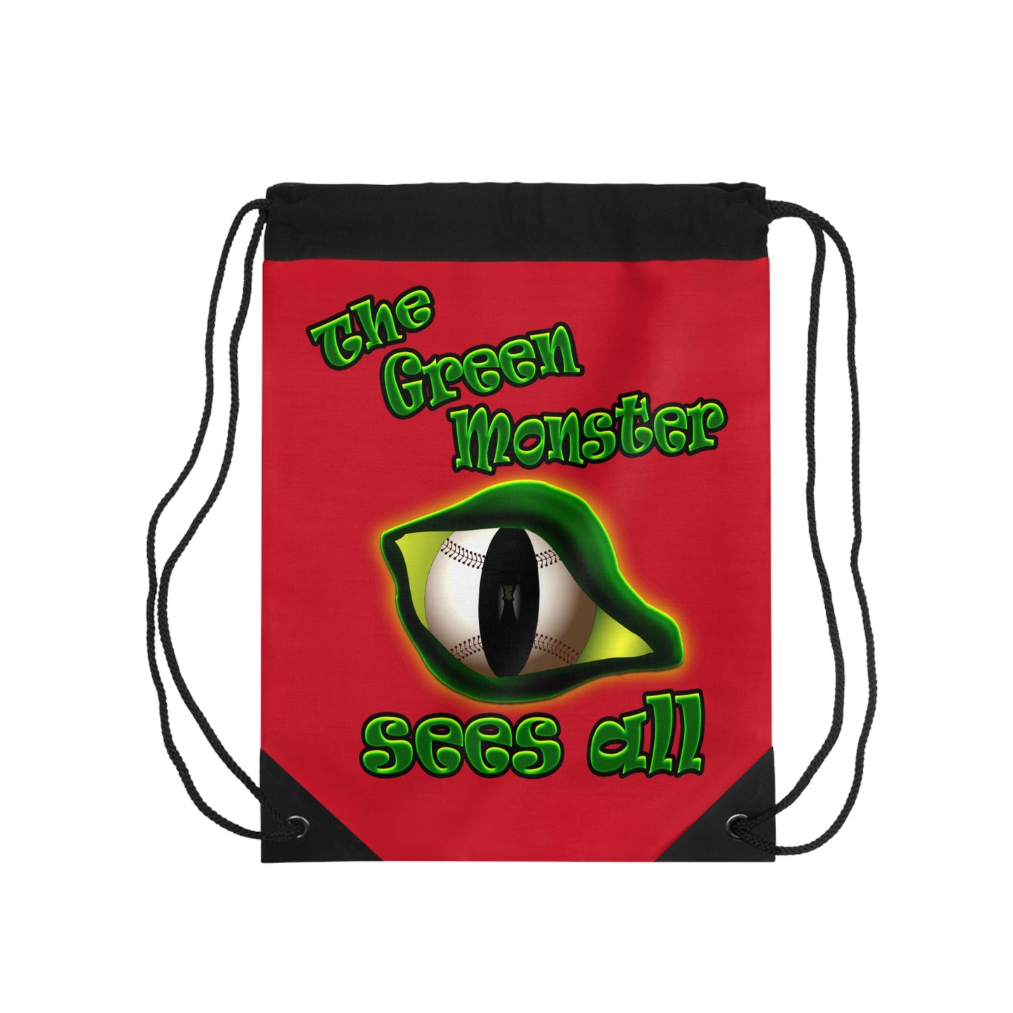 green monster - Drawstring Bag (dark red)
