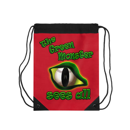 green monster - Drawstring Bag (dark red)