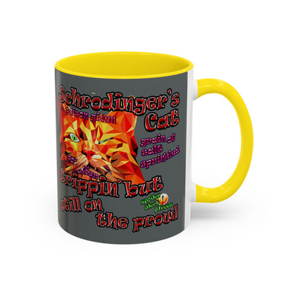 schrodinger's cat - Accent Mug (dark grey)