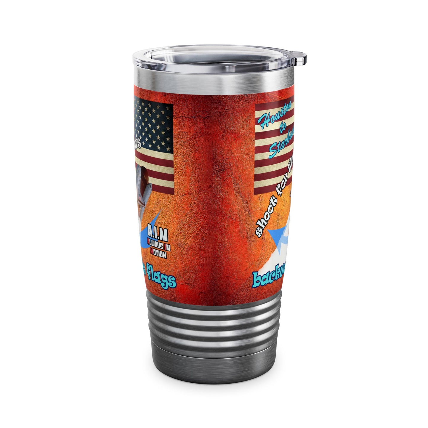shoot for the stars - Ringneck Tumbler, 20oz (burnt orange)