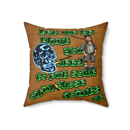 og - Spun Polyester Square Pillow - (dichromatic brown papyrus)