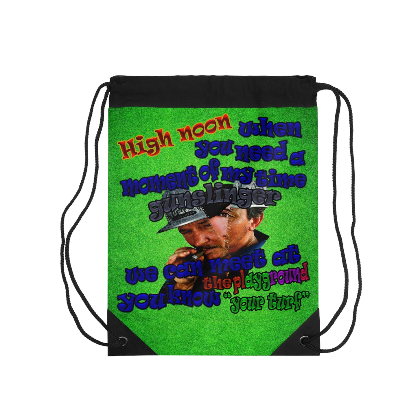high noon - Drawstring Bag (green turf)