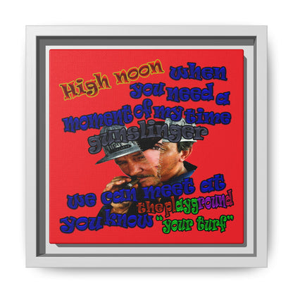high noon - framed canvas art (red)