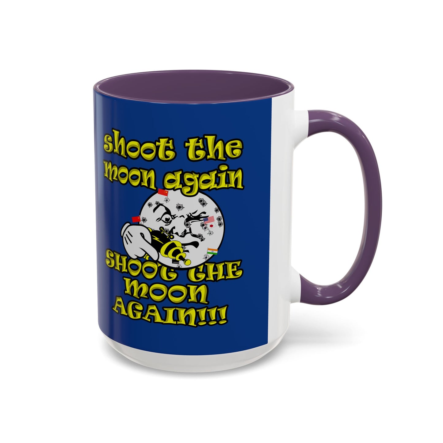 shoot the moon again - Accent Mug (dark blue)
