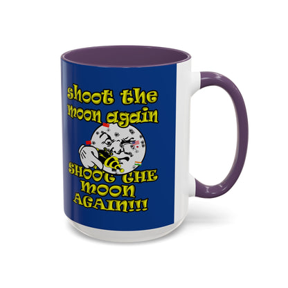 shoot the moon again - Accent Mug (dark blue)