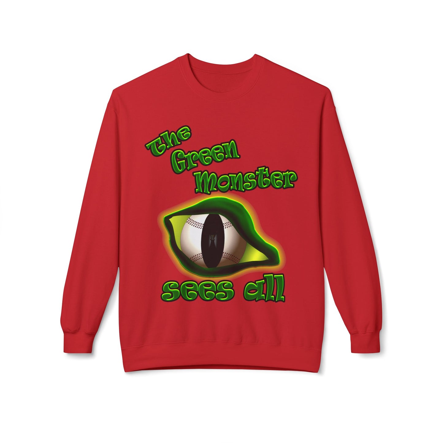 green monster - Unisex Midweight Softstyle Fleece Crewneck Sweatshirt