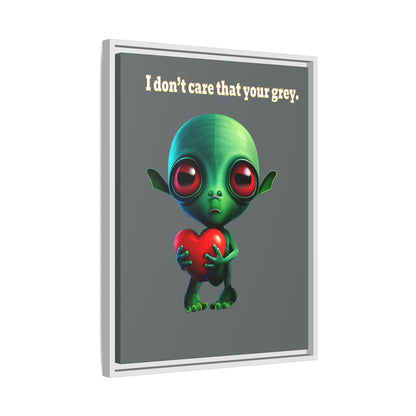 I don't care that your grey - framed canvas art (dark grey)