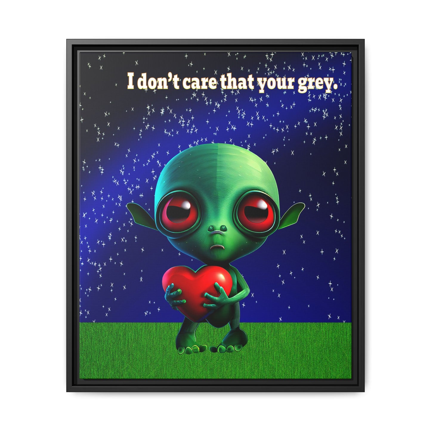 I don't care that your grey - framed canvas art ('snoops' background)
