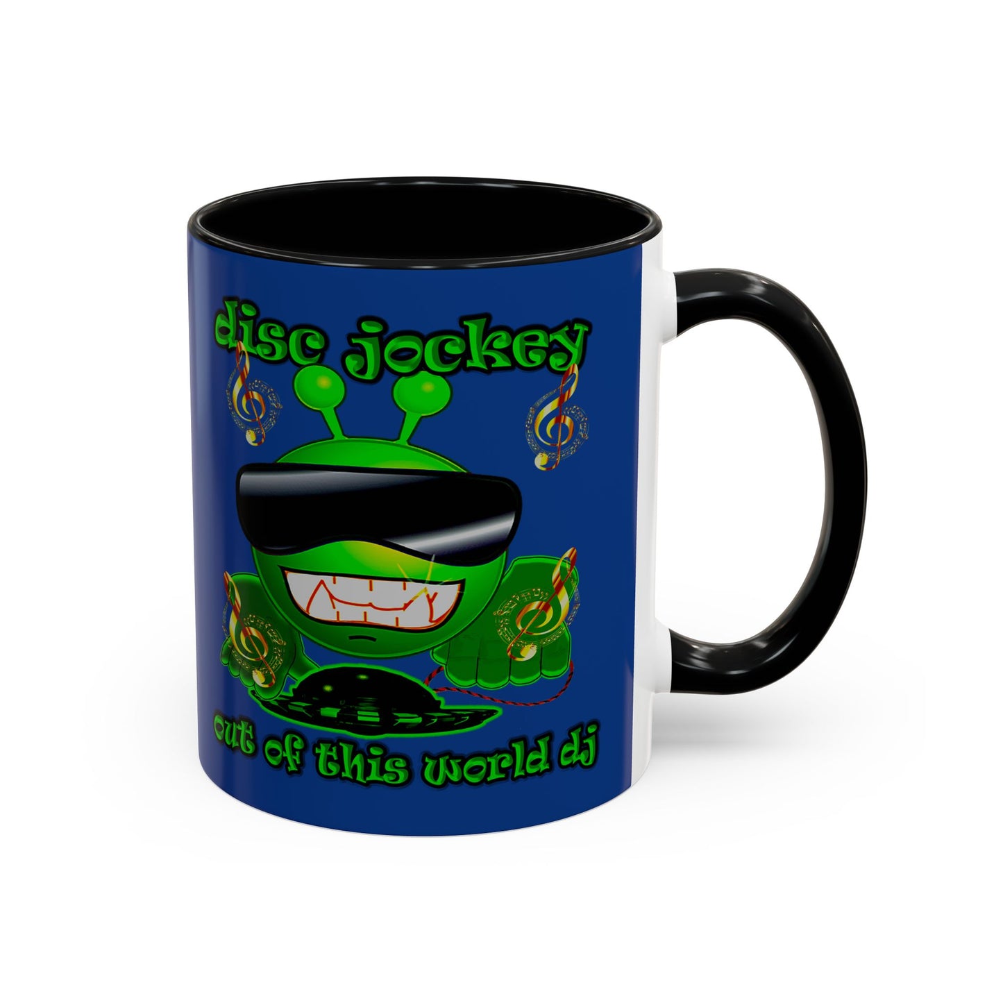 disc jockey - Accent Mug (dark blue)