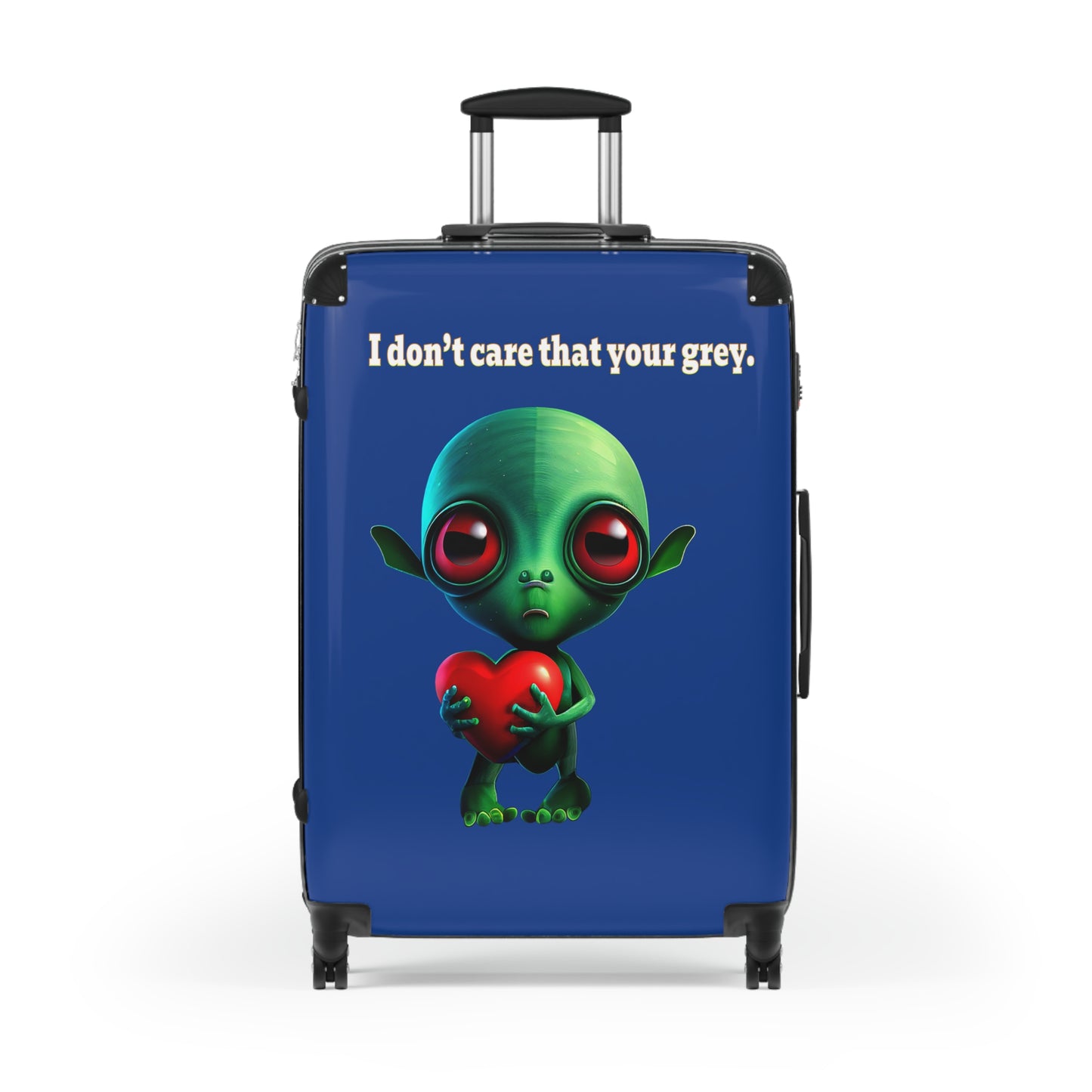 I don't care that your grey - Suitcase (dark blue)