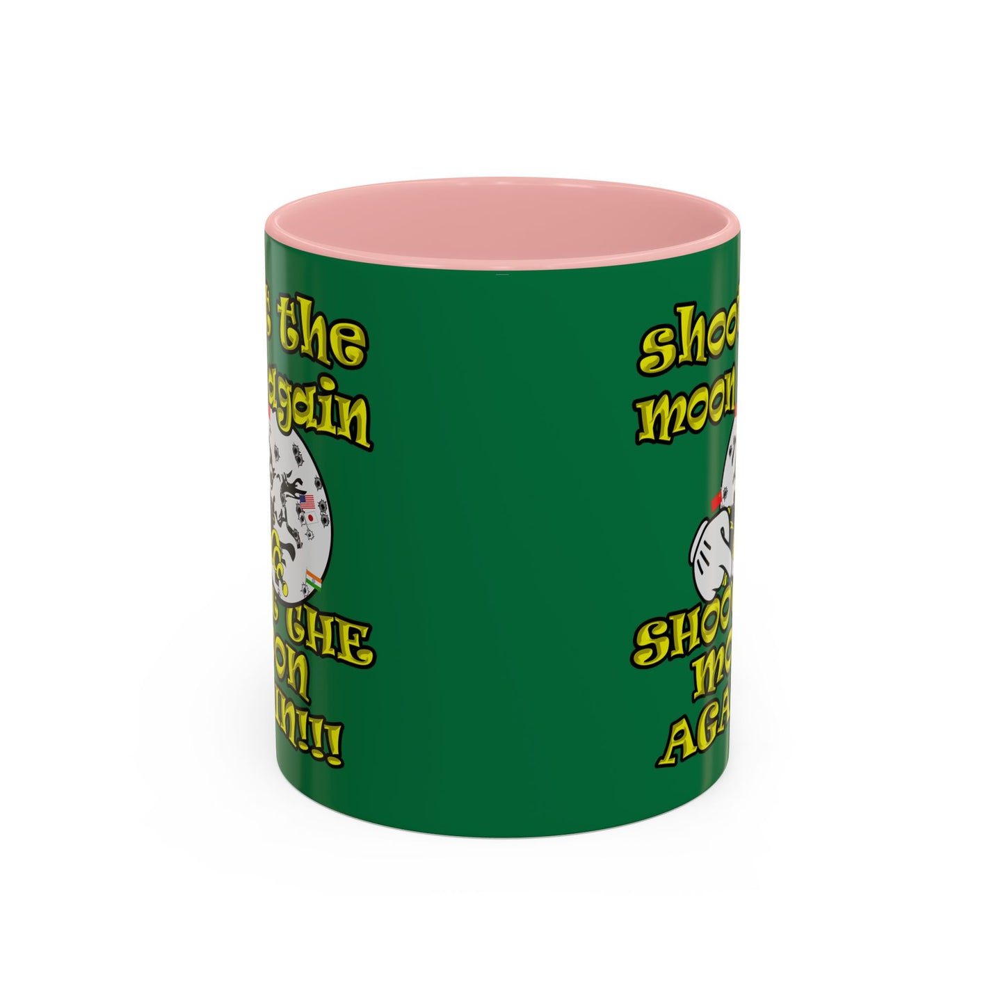 shoot the moon again - Accent Mug (dark green)