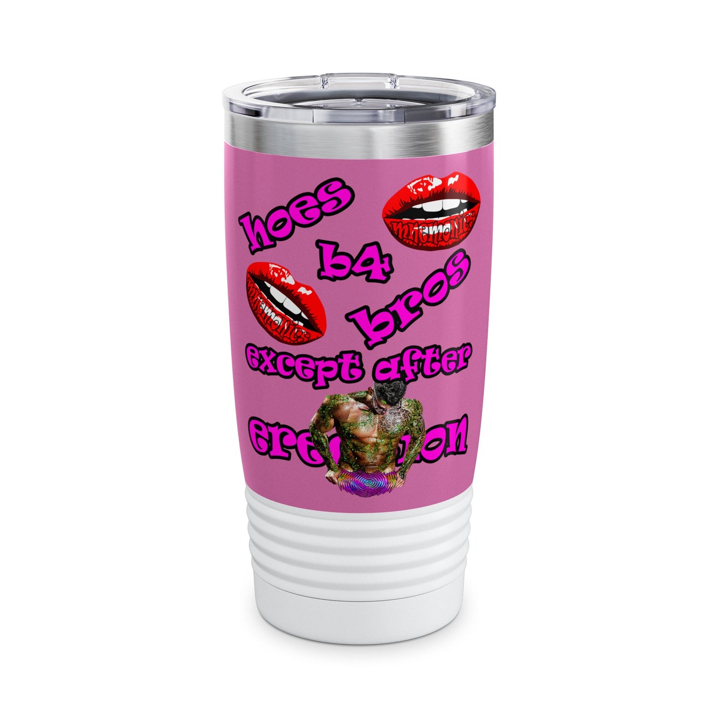 hoes b4 bros - Ringneck Tumbler, 20oz (light pink)