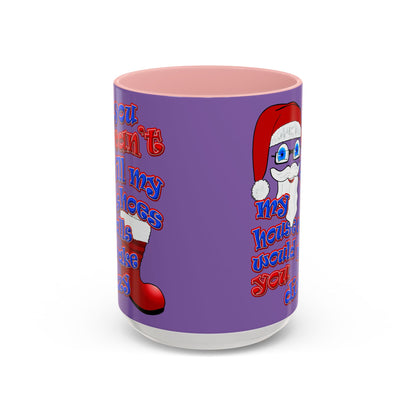 santa's shoes - Accent Mug (light purple)