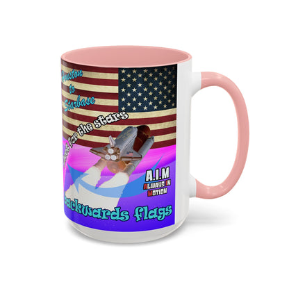 shoot for the stars - Accent Mug (purple-pink wave)