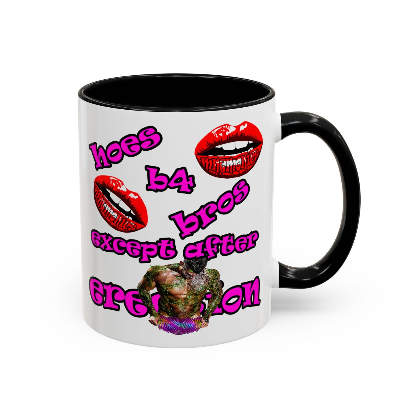 hoes b4 bros - Accent Mug (white)