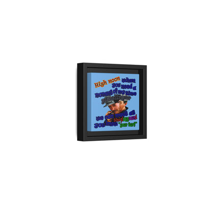 high noon - framed canvas art (light blue)