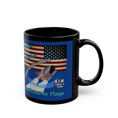 shoot for the stars - Black Mug (dark blue)
