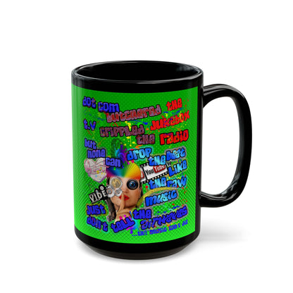 drop the beat - Black Mug (logo green)