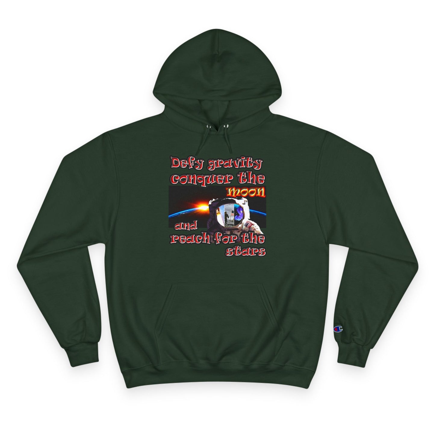 defy conquer reach - Champion Hoodie