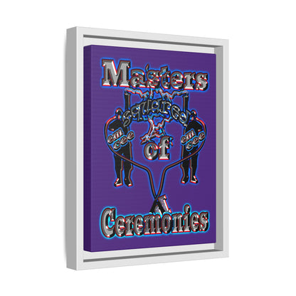 em cee squared - framed canvas art (purple)