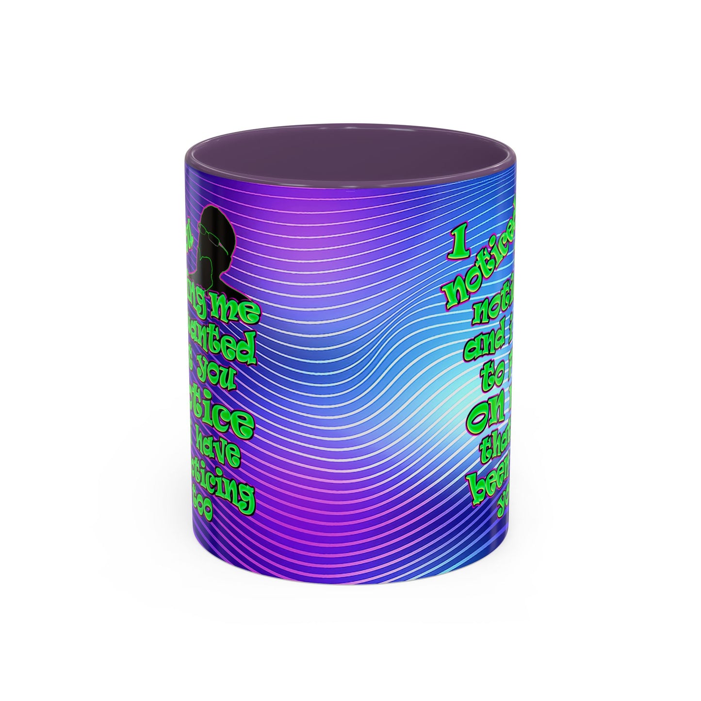 noticed you noticing - Accent Mug (purple wave)