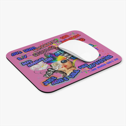 drop the beat - Mouse Pad (Rectangle) (light pink)