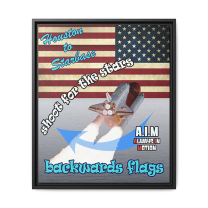 shoot for the stars - framed canvas art (brushed nickel)