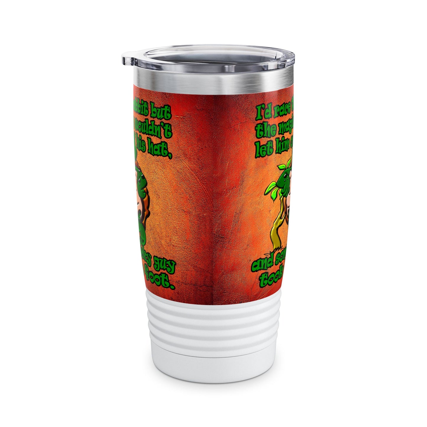 turtle race - Ringneck Tumbler, 20oz (burnt orange)