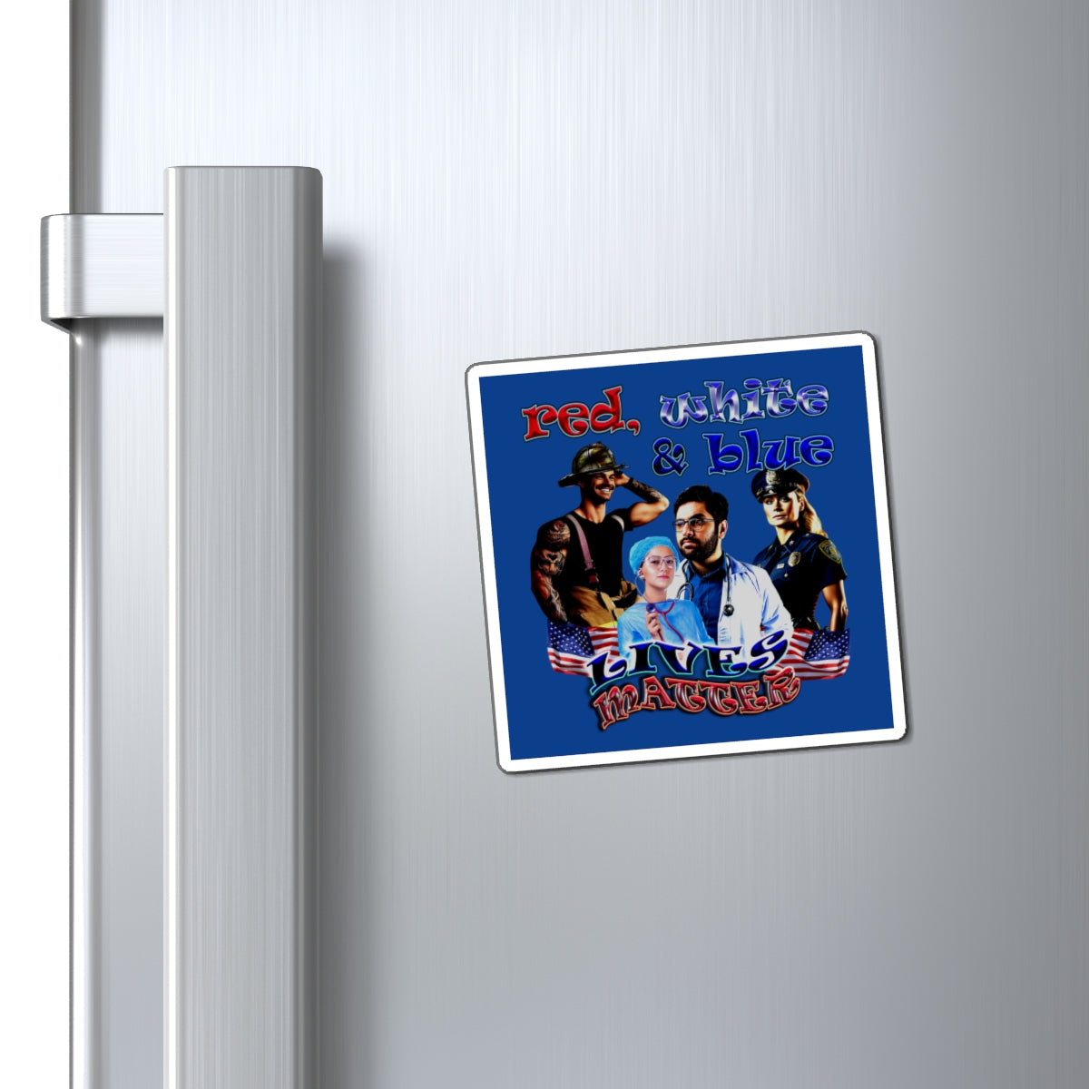 rw&b lives matter - Magnets - (dark blue)