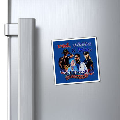 rw&b lives matter - Magnets - (dark blue)