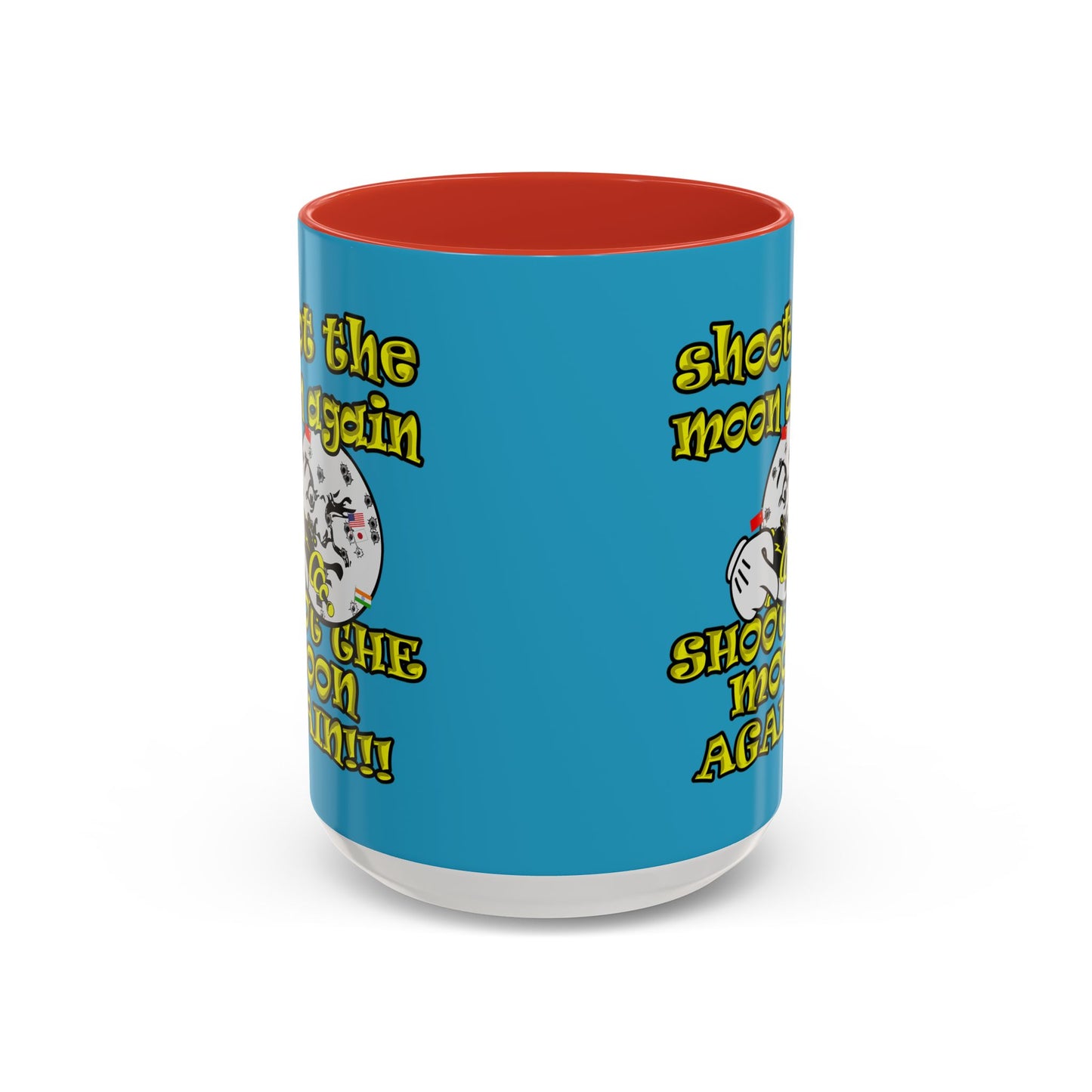shoot the moon again - Accent Mug (turquoise)