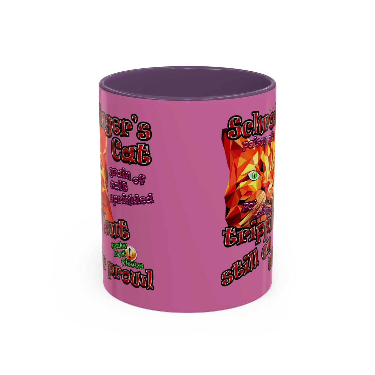 schrodinger's cat - Accent Mug (light pink)