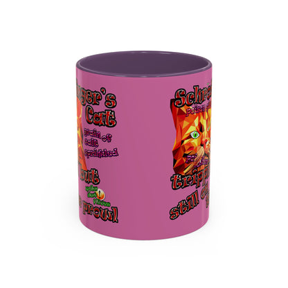schrodinger's cat - Accent Mug (light pink)