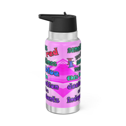 declaration of the independents - Gator Tumbler, 32oz  (light blue-pink wave)