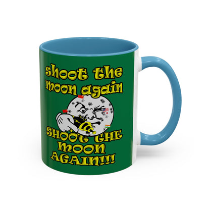 shoot the moon again - Accent Mug (dark green)