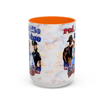 rw&b lives matter - Accent Mug (white marble)