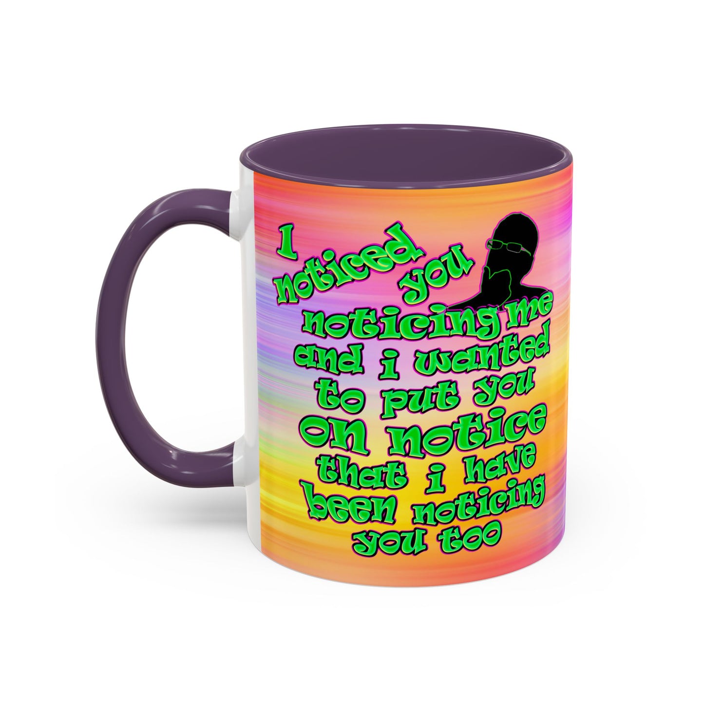 noticed you noticing - Accent Mug (color blur)
