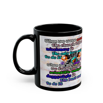 doggystyle - Black Mug (white marble)