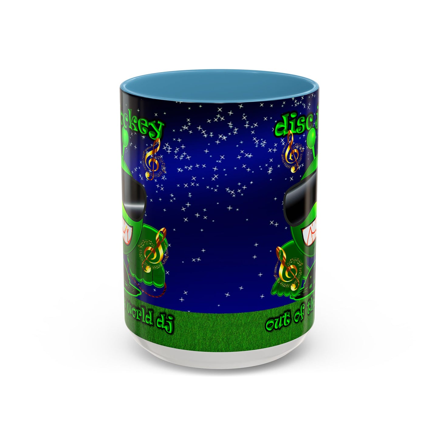 disc jockey - Accent Mug ('snoops' background)