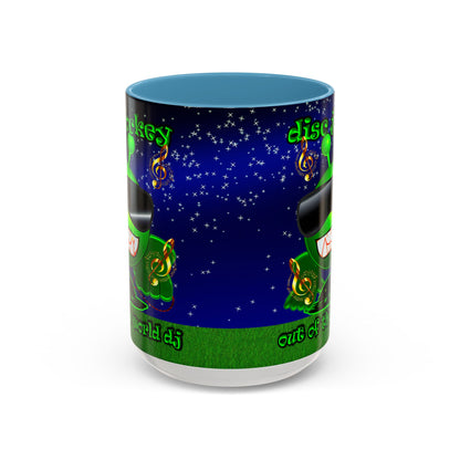disc jockey - Accent Mug ('snoops' background)