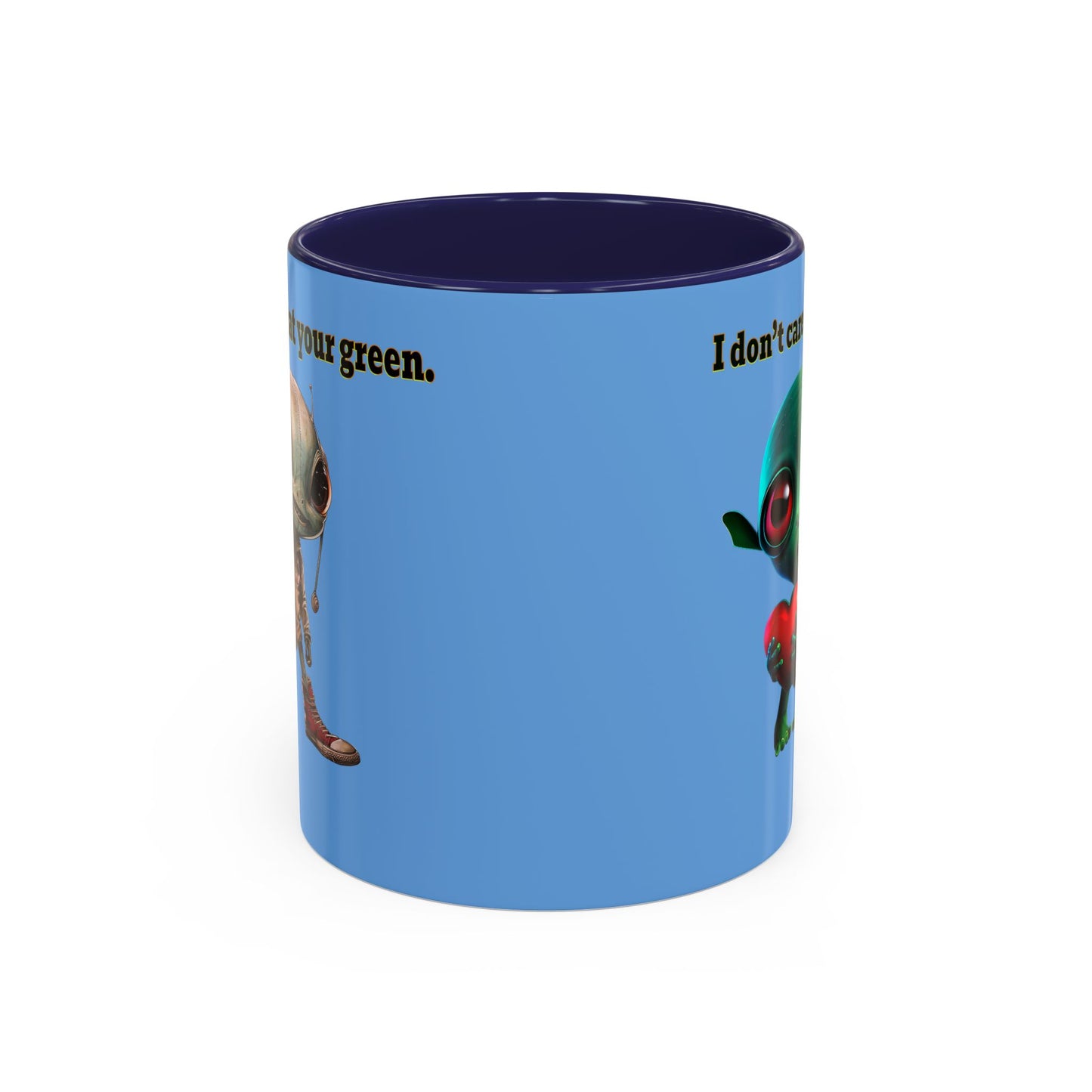 I don't care that your grey - Accent Mug (light blue)