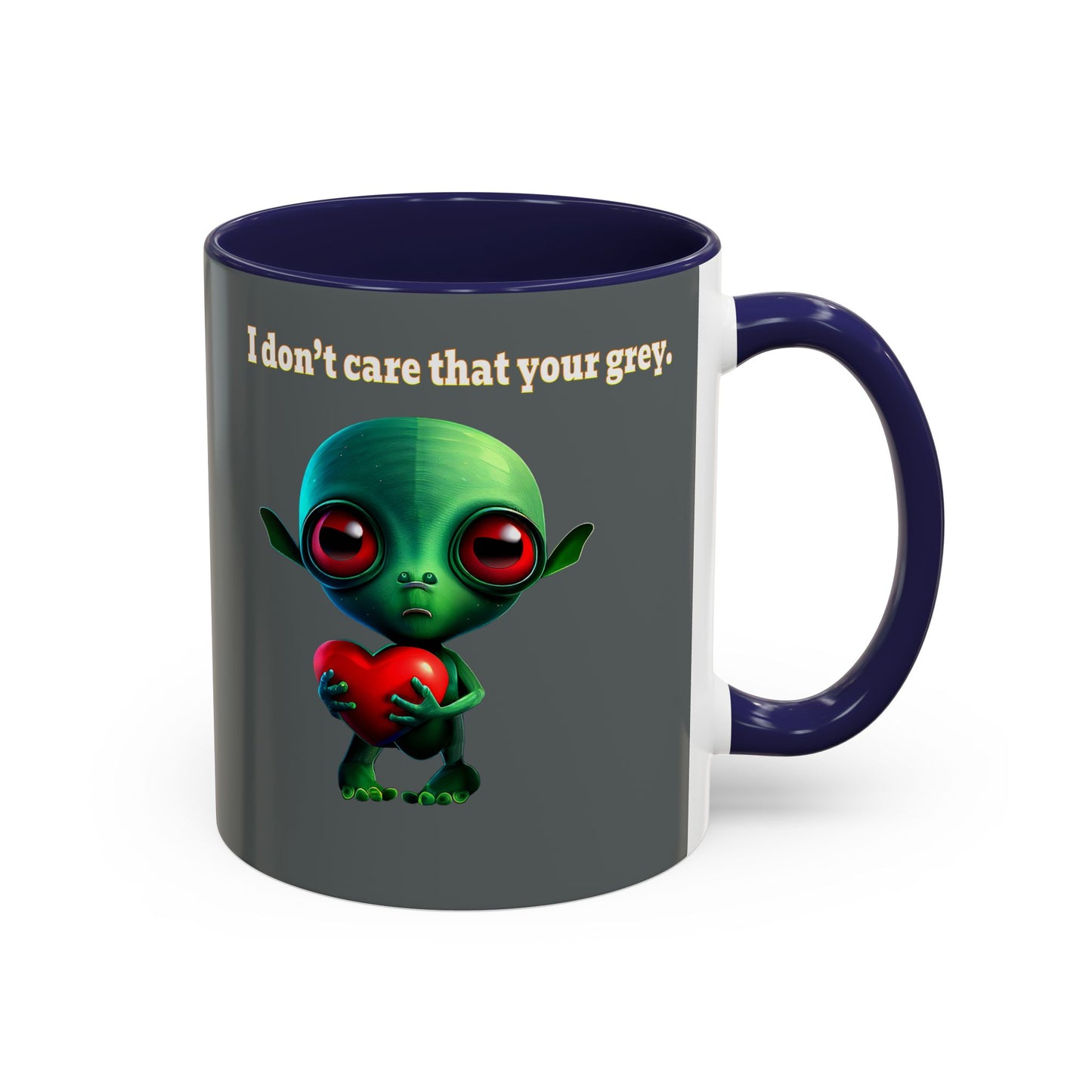 I don't care that your grey - Accent Mug (dark grey)