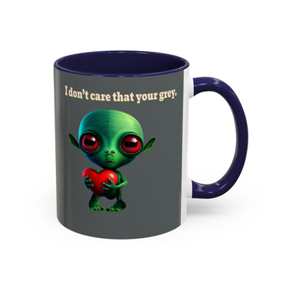 I don't care that your grey - Accent Mug (dark grey)