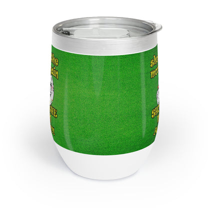 shoot the moon again - Chill Wine Tumbler (green turf)
