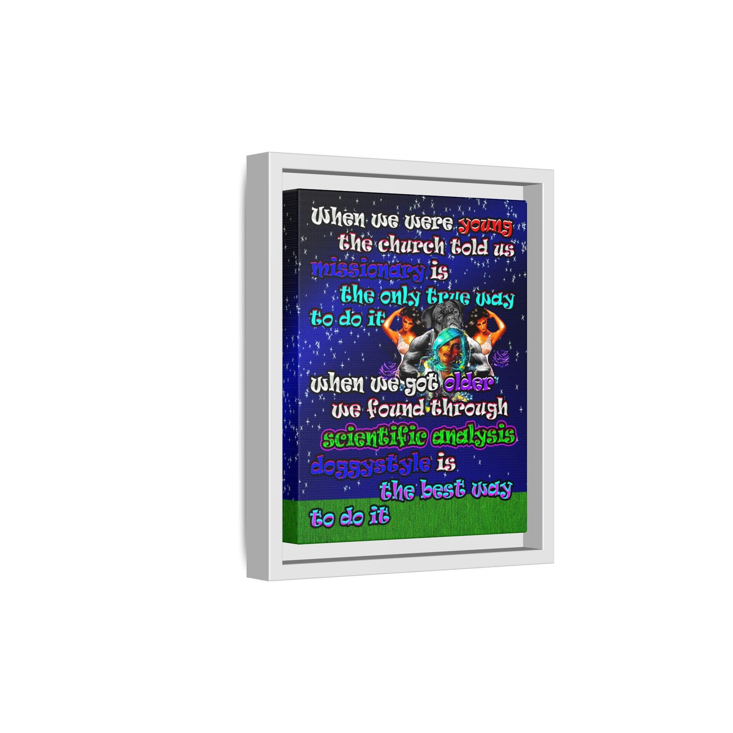 doggystyle - framed canvas art ('snoops' background)