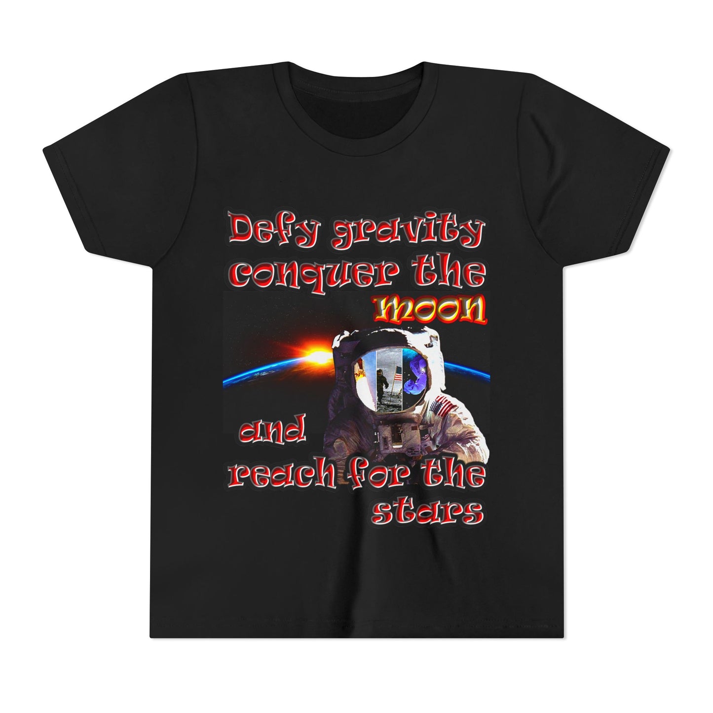 defy conquer reach - Youth Short Sleeve Tee